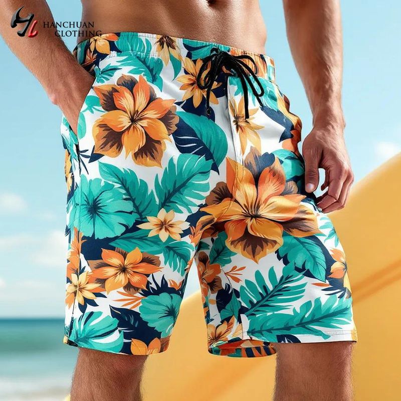 Herrenbekleidung Neue Strandhose Herren Schnelltrocknend Locker Leicht Elastisch Cartoon Große Größe Surfhose Hawaiian Beach Badehose Shorts_voghion.com