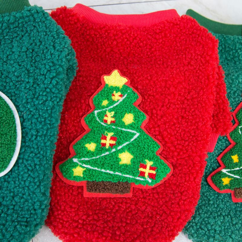 Kerstmis Huisdier fleece Kerstman Dennen Eland Haarbal Ster warm en comfortabel_voghion.com