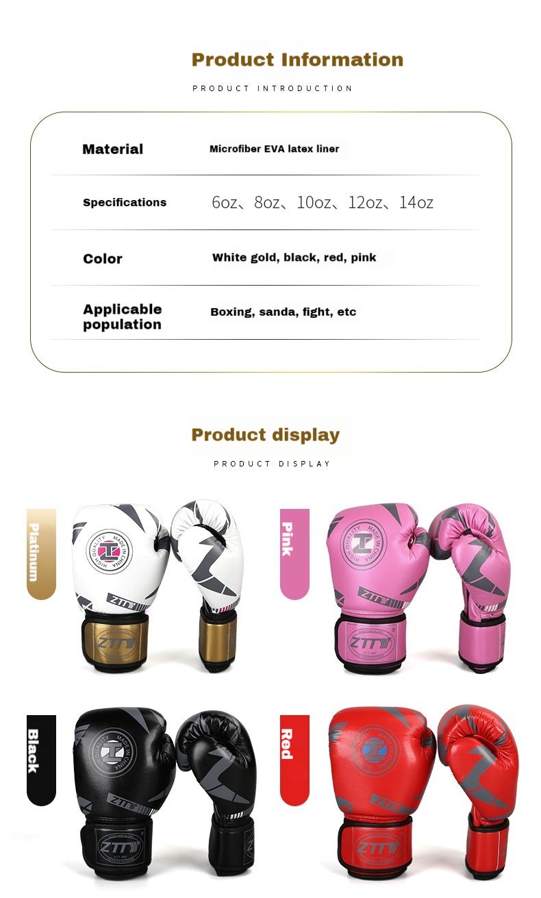 Mikrofaser-Boxhandschuhe mit Latex-Innenfutter, professionelles Kampf- und Sanda-Training, Grid Head Fitness-Boxhandschuhe_voghion.com