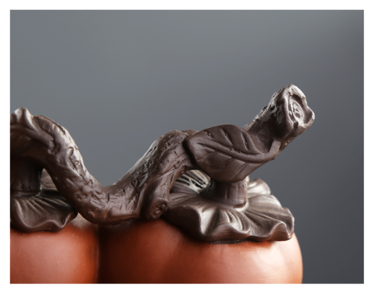 Creative Purple Clay Color-Changing Pet Ornament, Nurturable Persimmon Ruyi Play Decoration, Art Tray Tea Ceremony_voghion.com