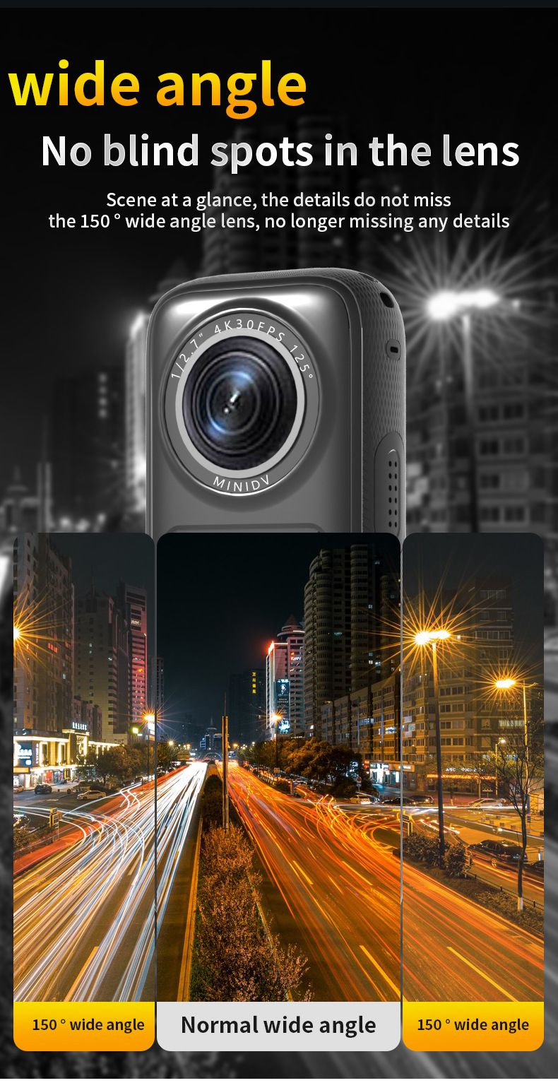 【High Quality】 4K HD Action Camera Motorcycle Driving Recorder Outdoor Helmet Riding Photography Video_voghion.com