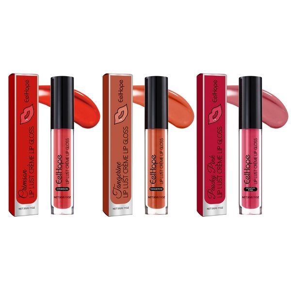 Eelhope Lip Glaze, Moisturizing And Hydrating, Easy To Color, Not Easy To Stick Cup Long-Lasting Portable Lipstick Glaze_voghion.com