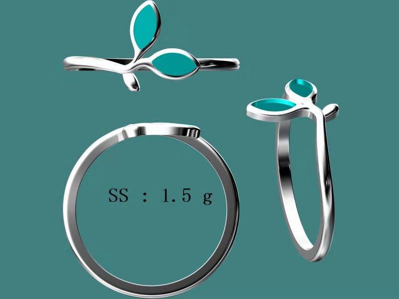 Eryun Rose Gold Three-Piece Set With Zirconia Full Diamond Women's Men's Ring Color Separation Sparkling European And_voghion.com