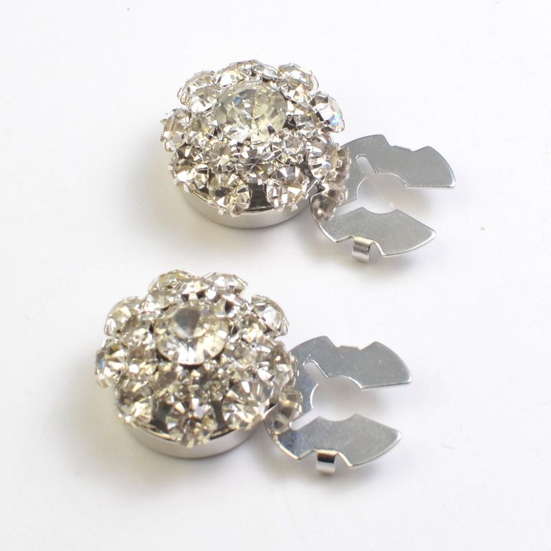 Fashion Pearl Shirt Cufflink Flower Collar Rhinestone Decorative Button Cover_voghion.com