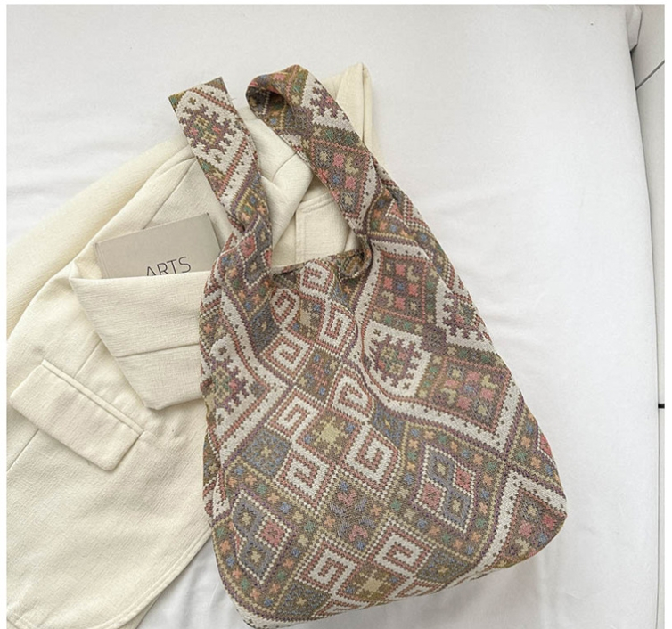 Efterår og vinter nye nationale vind stor kapacitet kvinde taske enkelt skulder armhule bucket taske all canvas taske stor taske_voghion.com