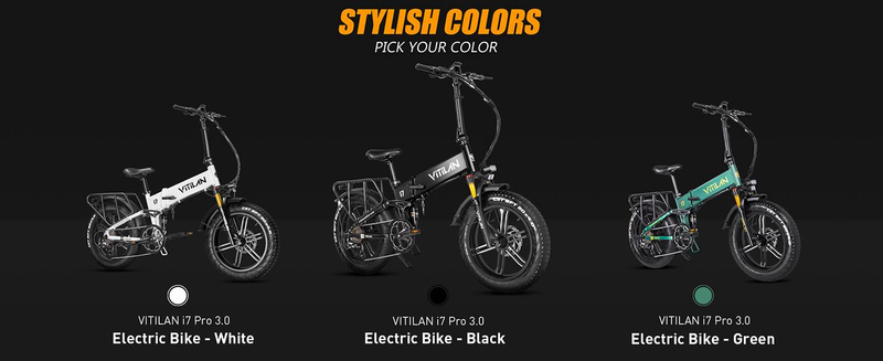 VITILAN i7 Pro 3.0 elcykel för vuxna 750W 48V 20Ah hopfällbar helupphängd elcykel Shimano 8-växlad_voghion.com