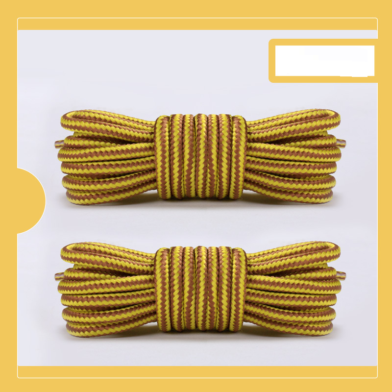 Accessori per scarpe per un paio di stivali Martin rotondi a righe da 4 mm, stivali militari casual, neri e bianchi, lacci in stile britannico_voghion.com