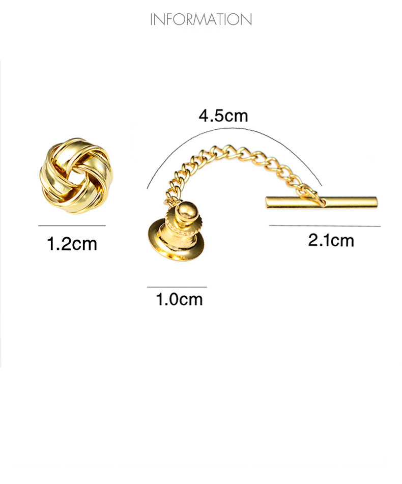 Herrenschmuck Mode Krawattenklammer Accessoires Handgefertigte runde Krawattennadel aus Metall_voghion.com