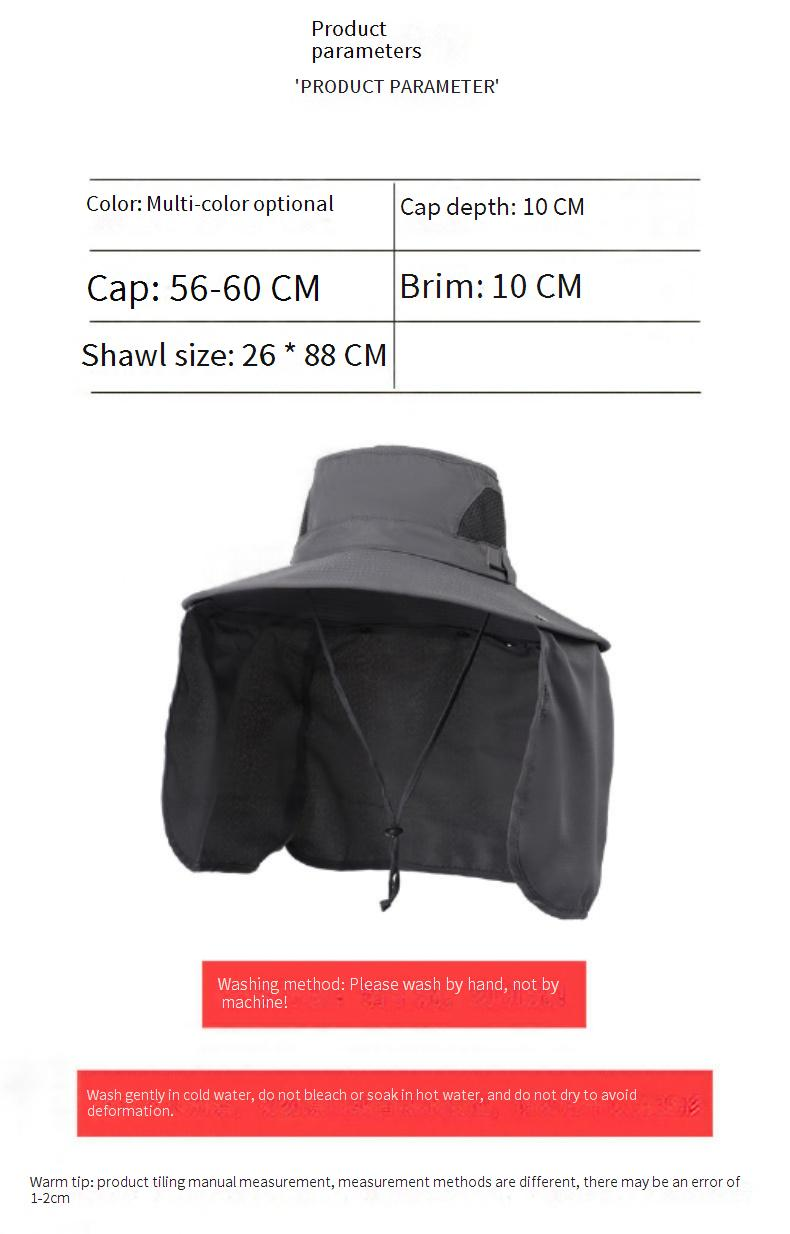 Sonnenhut mit vollständiger Abdeckung und Nackenklappe – LSF 50+ Schutz zum Angeln und Wandern – Atmungsaktives und staubdichtes Design_voghion.com