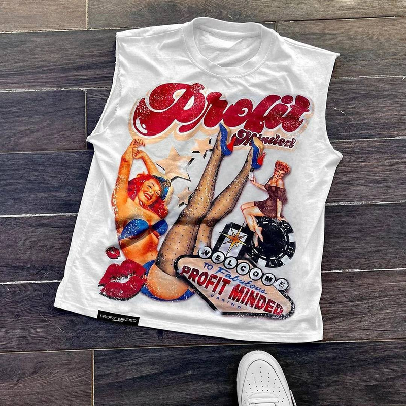 Men's Clothing New Casual Sleeveless Vest With Short Sleeved Tops For Couples In Summer With Loose Prints_voghion.com
