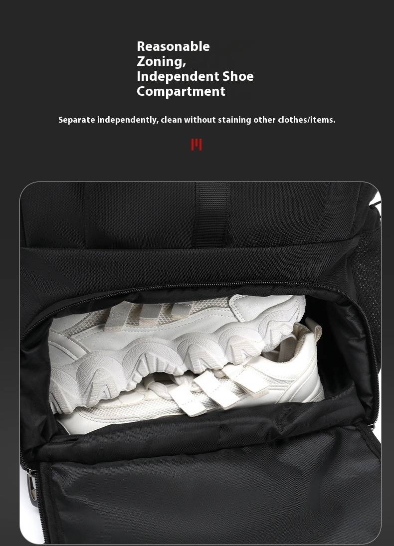 Men's Large Capacity Backpack With Shoe Compartment, Expandable Laptop Backpack For Travel, Outdoor Hiking, Water-Resistant Design (Sizes 50L-80L)_voghion.com