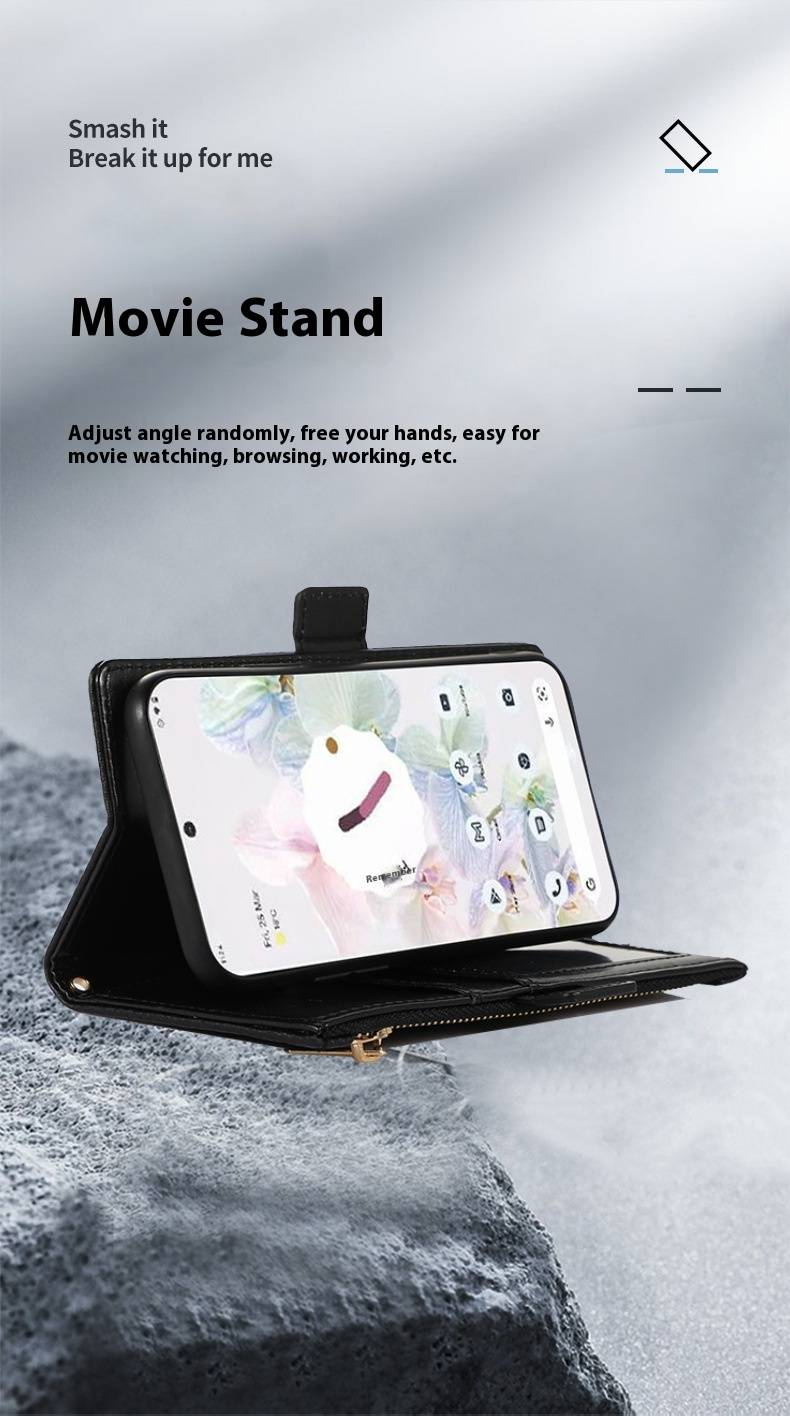 Premium Flip Leather Case For Google Pixel 6/6a/7/7a/7 Pro/8/8 Pro With Card Slots & Stand Function - Soft TPU Inner Shell & Stylish PU Exterior_voghion.com