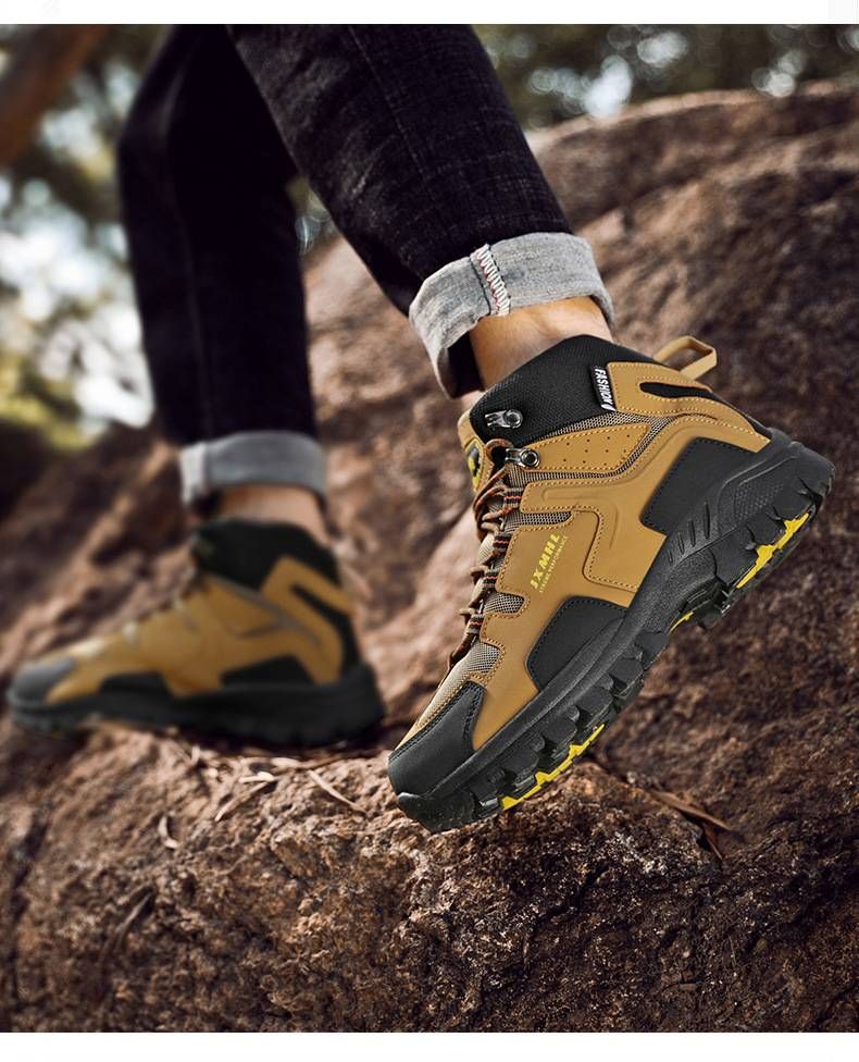 「XGXC」Waterproof Tactical Hiking Shoes, Non-slip, Lightweight, Mid-top Tactical Boots For Couples._voghion.com
