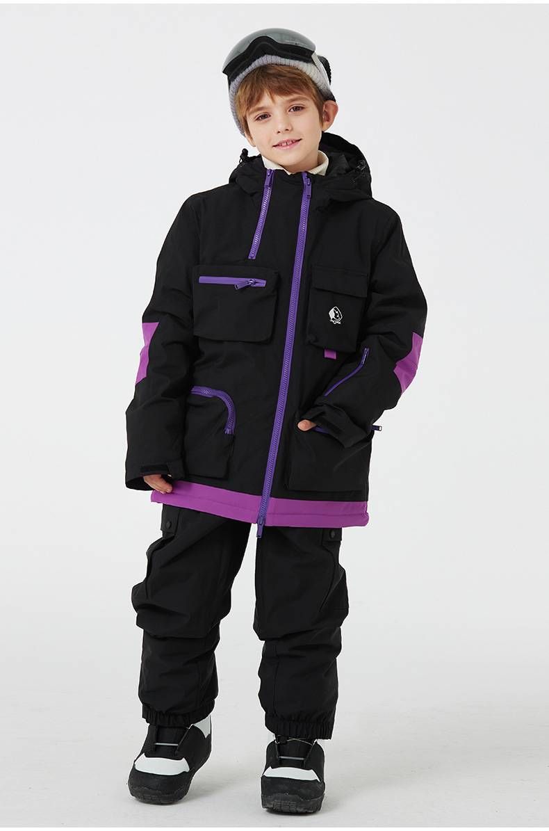 NOKO - Conjuntos de trajes de esqui infantis para meninos e meninas, à prova d'água e quentes, para atividades ao ar livre no inverno, snowboard e trajes de esqui infantis de prancha dupla_voghion.com