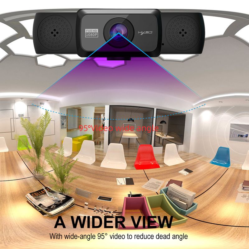 Nueva computadora S5 de alta definición 1080P con cámara de conferencia giratoria de 360 grados para transmisión en vivo de cursos en línea_voghion.com