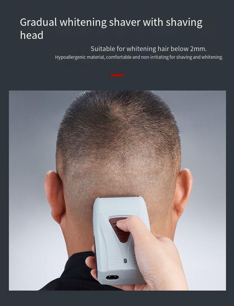 Rechargeable Electric Device Dual 4D Whitening Bald Head Machine Men's Shaver_voghion.com