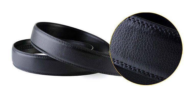 HOT Large Size Belt Automatic Genuine Leather Belts Without for Men Women No Buckle 3.5cm Wide 150 160cm_voghion.com