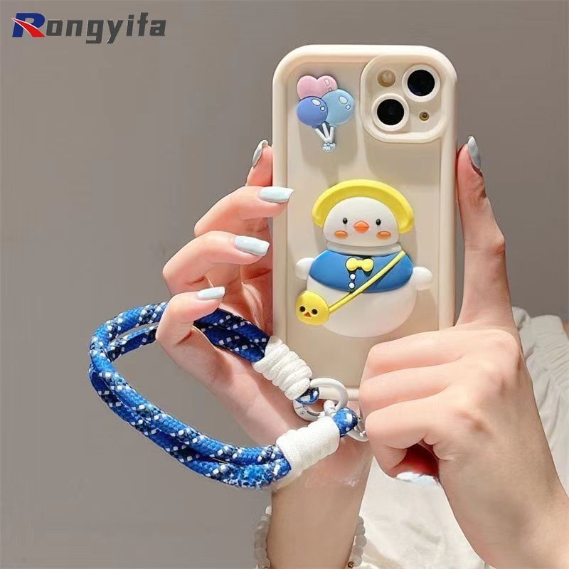 Coque de téléphone avec cordon court et motif canard mignon pour Xiaomi 15, 14T Pro, 14 Ultra, 11T Pro, Redmi 14C, K70 Ultra, Poco X3 Pro, X3 NFC_voghion.com
