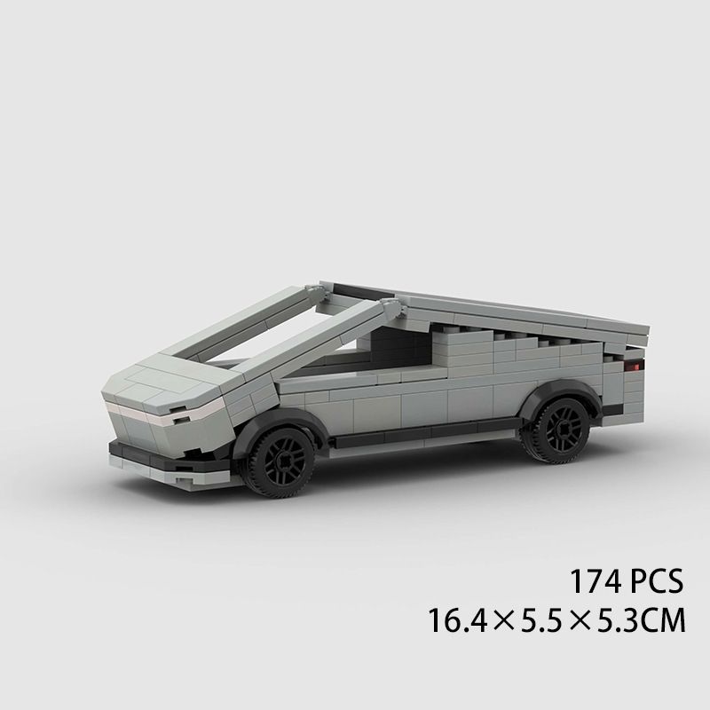 Cyberpunk Racing Torn Apart Car Small Particle Building Blocks Assembly Educational Model Toy_voghion.com