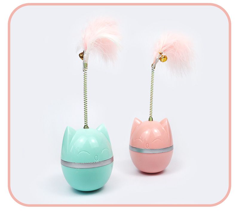 New Pet Toy: Tumbler Toy, Durable Bite, Teasing Cat Stick, Feather Cat, Self Pleasure And Boredom Relieving Tool_voghion.com