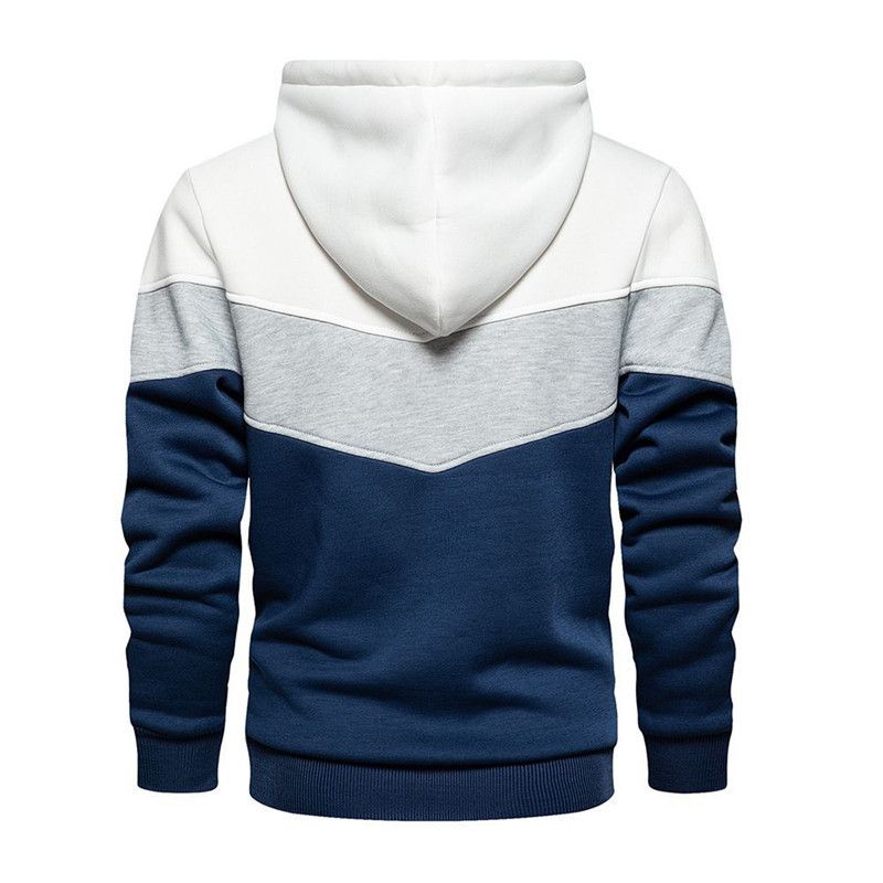 Herrenbekleidung Herbst und Winter Direktlieferung ab Werk Farblich passender, lockerer, lässiger Pullover mit Seitennahttasche und Kapuzenpullover für Jugendliche_voghion.com