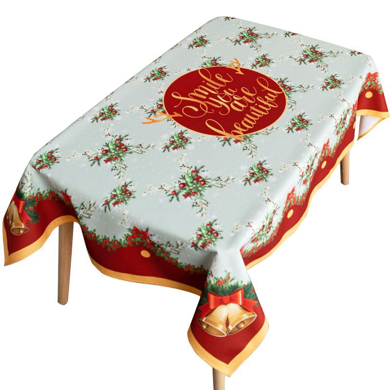 Kersttafelkleed waterdicht, anti-verbranding, anti-olie en geen wastafelkleed, tafelmat, salontafelmat, tafelkleed, studeertafel_voghion.com