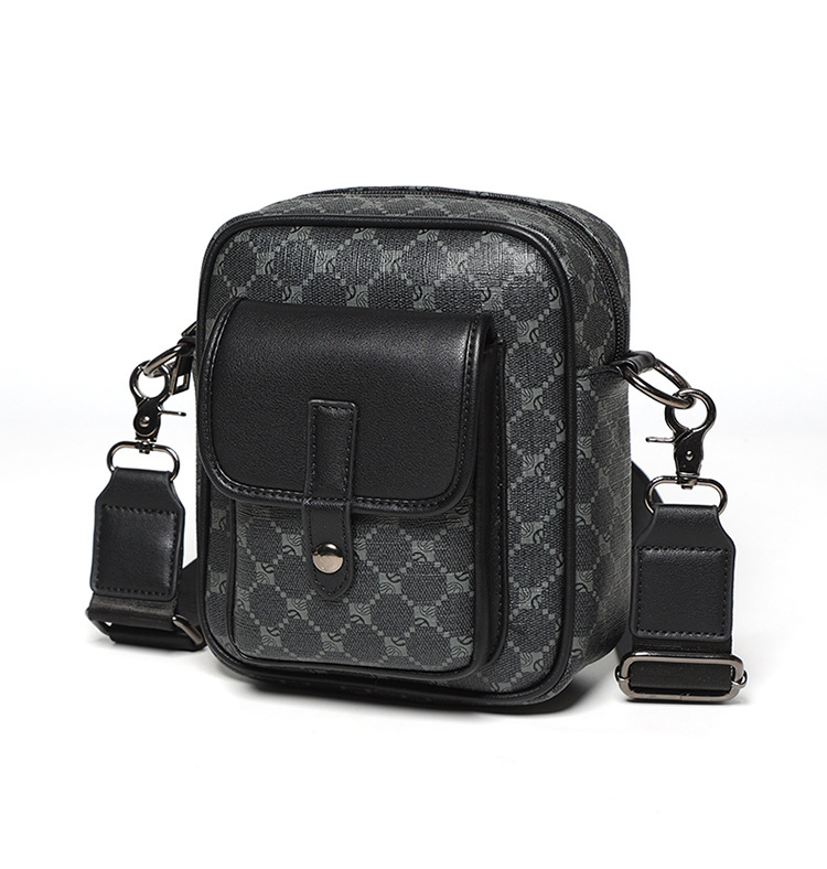 Pu Flip Vertikale Umhängetasche All Match Handy Kleine Umhängetasche Modemarke Herrentasche_voghion.com