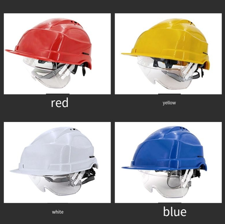 Safety Helmet With Goggles ABS Anti Smash Construction Site Nuclear Power Special_voghion.com