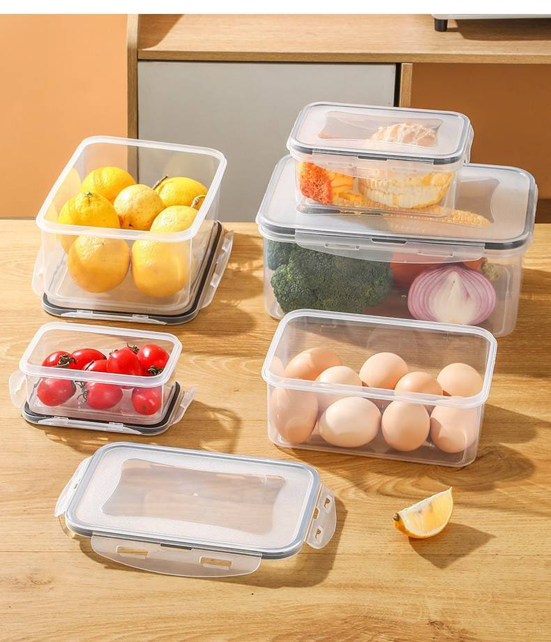 Round Plastic Food Storage Containers With Lids - Airtight, Leakproof, BPA-Free, Clear & Stackable For Refrigerator, Kitchen, Fruits_voghion.com