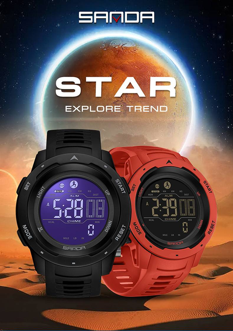 Sports Watch Calorie Pedometer Alarm Clock Waterproof Multifunctional Mountaineering Military Wind Shockproof Smart Watches For Men And Women._voghion.com