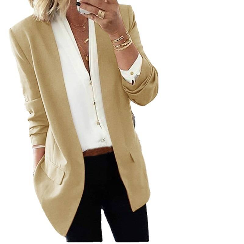 Slim Fit Blazer voor dames en heren - Herfst Winter Mode Basisstuk - Katoenmix met Polyester - Streetwear & Etnische Stijl - Verkrijgbaar in S-3XL_voghion.com