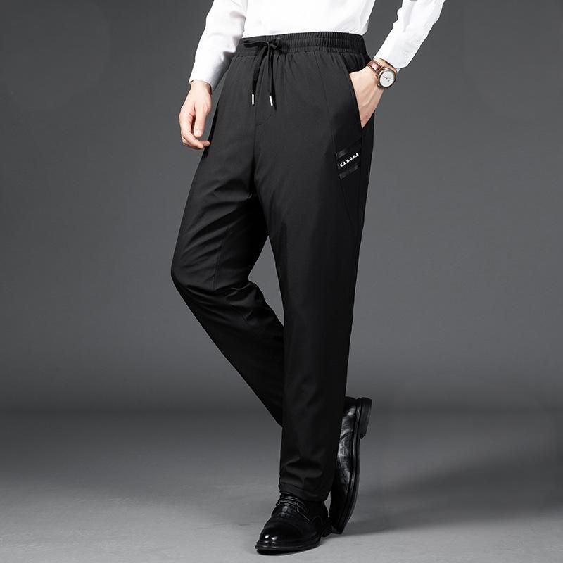 Herrenbekleidung Winter Warme Daunenhose - Winddichte Outdoor-Wanderhose mit Entendaunenfüllung, lässiger Straight-Leg-Stil für Stadt und Berge_voghion.com