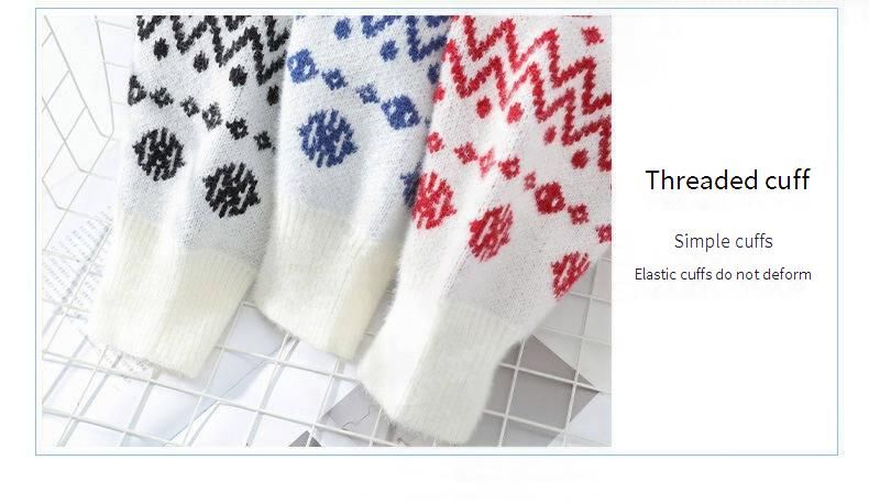 Men’s Casual Knit Sweater – Long Sleeve Crewneck Pullover, Loose Fit, Wrinkle-Resistant (M-4XL, Black/Red/Blue, Machine Washable)_voghion.com