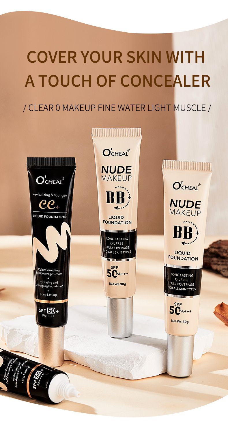 OCHEALbb Cream Plain Isolation Cream Aufhellender Hautton Flüssige Foundation Concealer Langanhaltend und nicht leicht zu entfernen Make-up-Grundierung 3 Jahre lang_voghion.com