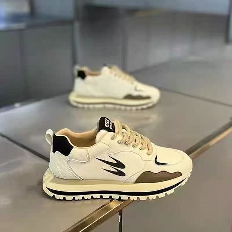 Forrest Gump Spring Trend Casual White Sports Men's Student Running Non Slip Thick Soled Dad Shoes_voghion.com