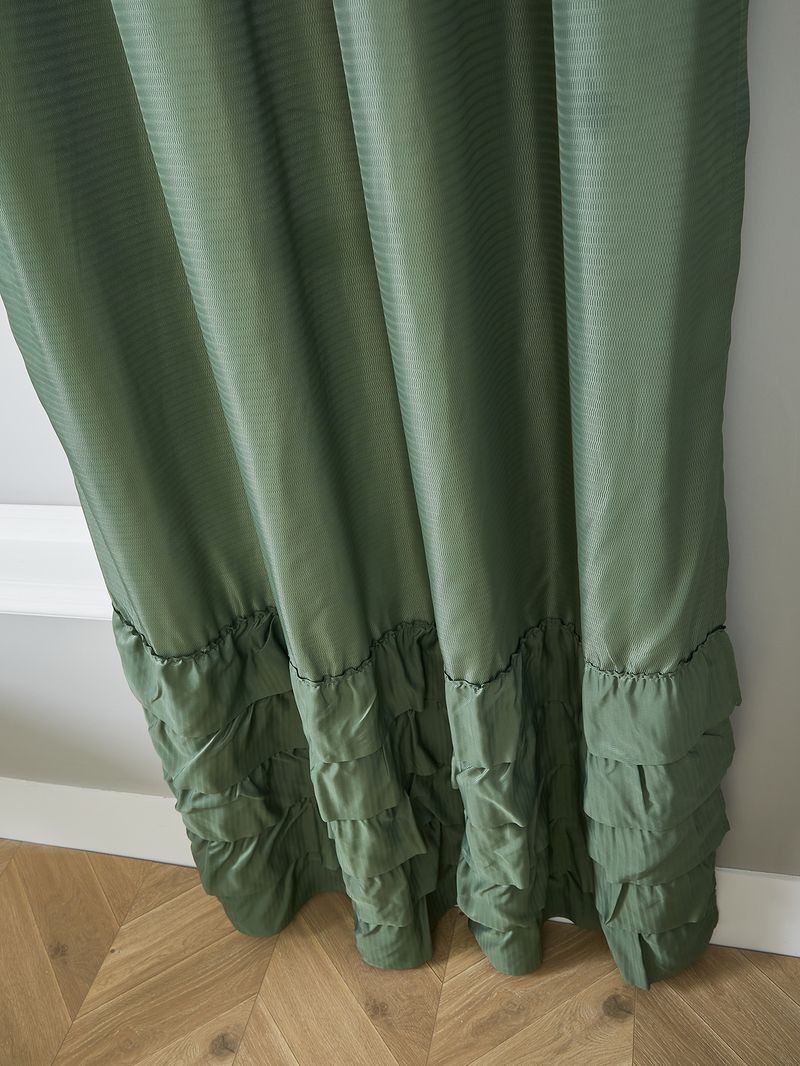 Cortinas semitransparentes modernas – cortinas de poliéster com babados para sala de estar (forro 100% blackout opcional, sem necessidade de furação, branco/prata/verde)_voghion.com