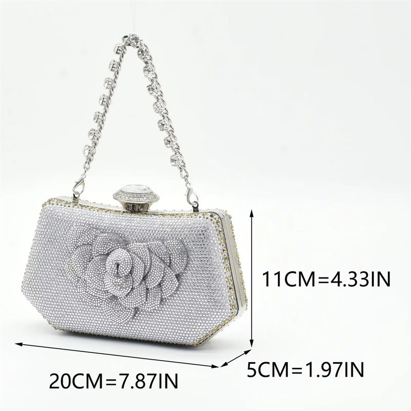 Sandalias de tacón alto con bolso joya de caja dura Bolso de fiesta diario_voghion.com