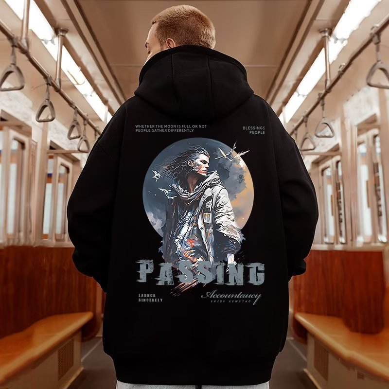 2024 Cappotto da uomo autunno/inverno del nuovo marchio di moda americano con cappuccio sciolto e taglie forti_voghion.com