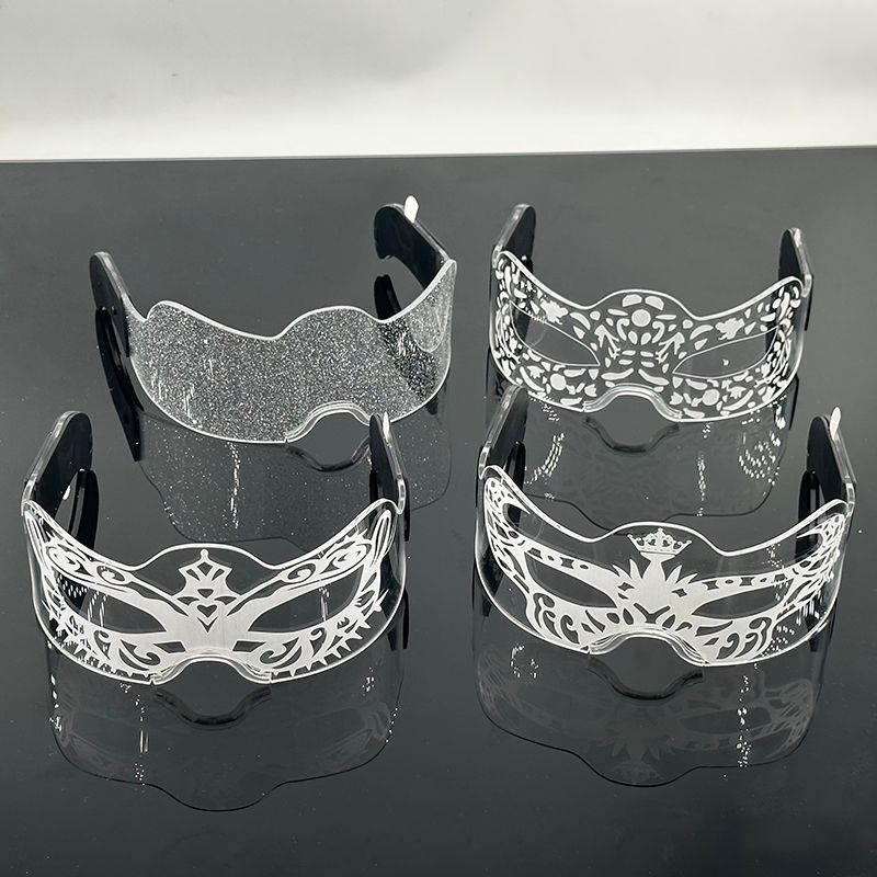 Maschera luminosa al neon a LED colorata per feste, maschera per feste di Natale e Halloween 2025, decorazione per bar e locali notturni_voghion.com