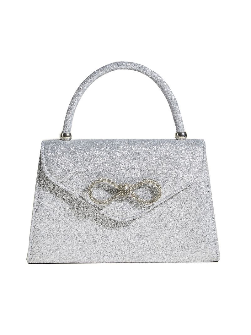 Damentaschen Abendtasche Damenkette Messenger Bag Silber Schultertasche Advanced Bow Handtasche_voghion.com