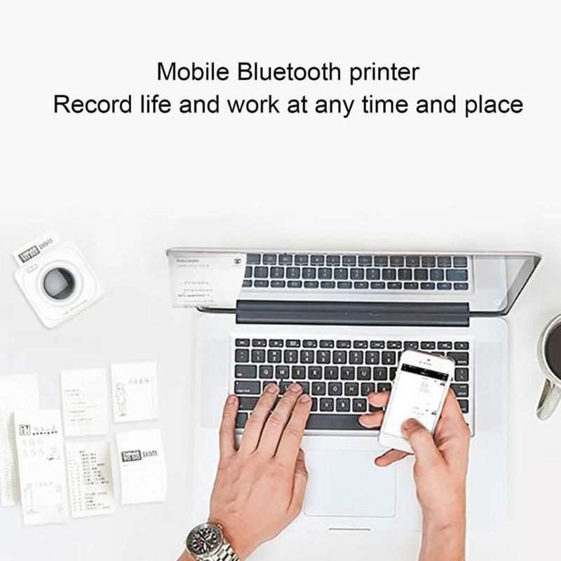 Prijenosni Bluetooth 4.0 POS termalni foto pisač, telefon, bežični pisač s vezom_voghion.com