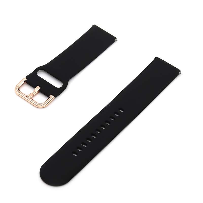 22mm 20mm silikonrem för Samsung Galaxy klocka 3 46mm/Active 2 42mm/Huawei klocka GT GT2 Rose guld spänne för Amazfit Bip band_voghion.com