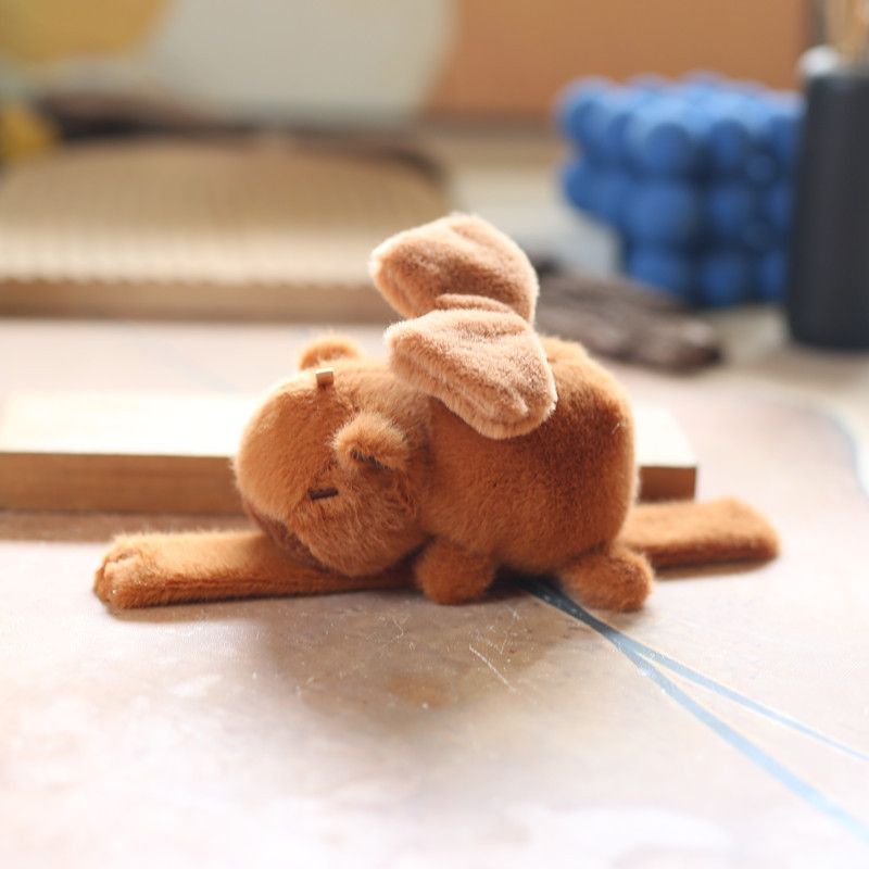 Adorable Plush Toy Capybara With Moving Wings In Soft Plush Brown Short_voghion.com
