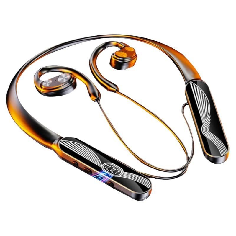 Nuovi auricolari Bluetooth universali con archetto da collo, adatti alle orecchie, lunga durata della batteria, cancellazione del rumore_voghion.com