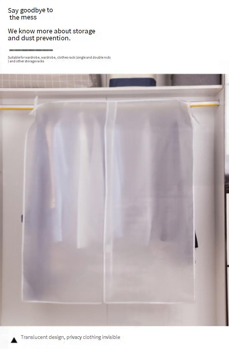 Clothes Dust Cover Open Clothes Storage Dust Bag Coat Cover Hanger Hanging Storage Cover Dust Cover Towel_voghion.com