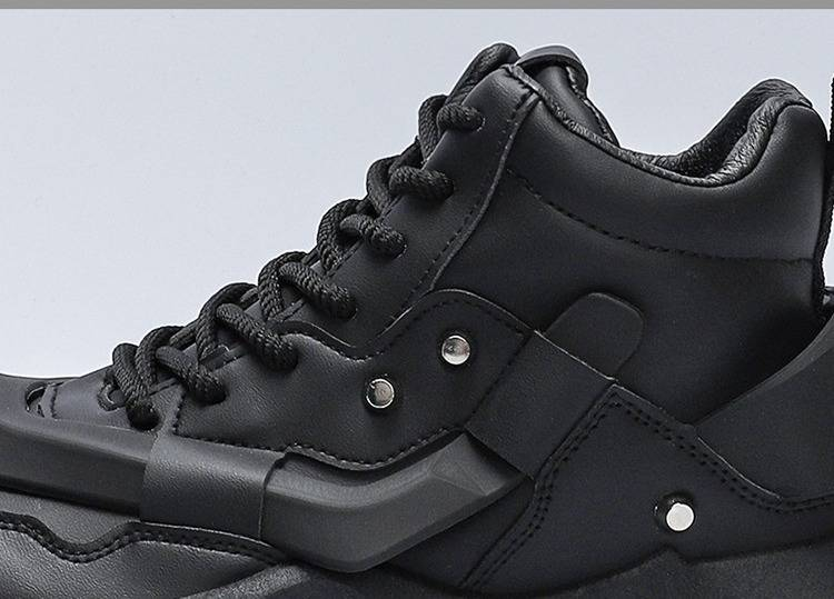 Men's Fashion Sneakers With Hidden Height Increase - Classic Dad Shoes For Casual Wear, Comfortable Round Toe Design, Breathable Mesh Lining_voghion.com