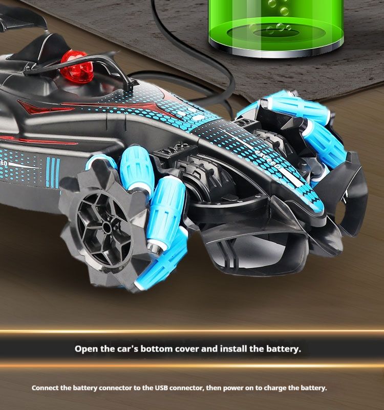 Carro de acrobacias RC de corrida de F1 – brinquedo de controle remoto de alta velocidade com 11 canais, luzes LED, música e spray Drift – desempenho off-road 4x4 para meninos e meninas_voghion.com