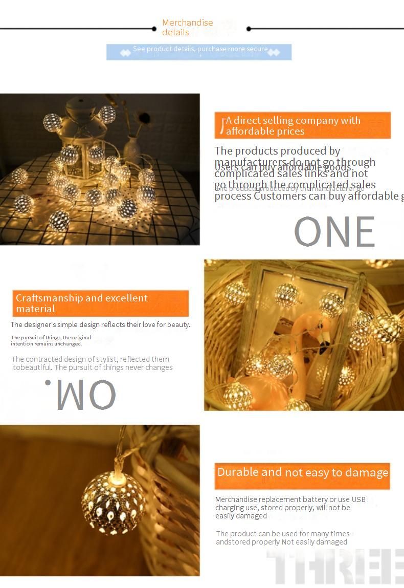Handcrafted Moroccan Lantern String Lights - 10/20 LED Battery-Operated Lights With 8 Modes, Solar-Powered & Ornamental For Indoor/Outdoor Decor_voghion.com