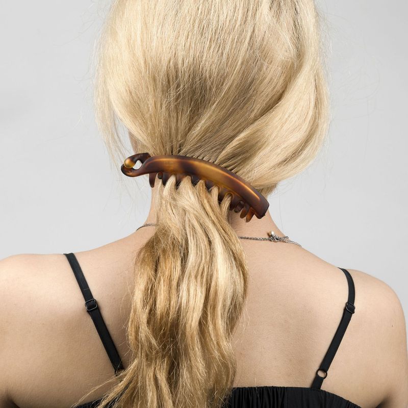 Jewelry & Accessories Vertical Clip Hairpin Hair Accessories Large Half Moon Simple Extra Thick Hair Accessories Hairpin Ponytail Clip Hairpin_voghion.com