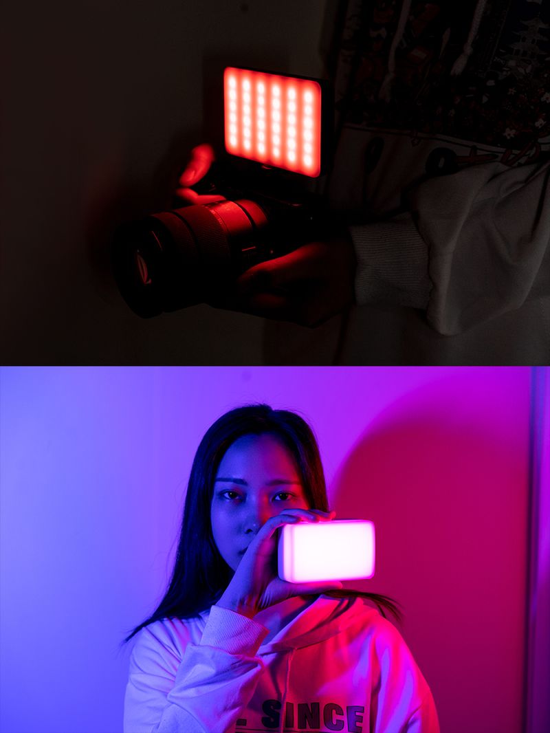 Ulanzi VL120 Full Color RGB Video 2500K-9000K LED Photography Lighting Dimmable Camera Live Vlog Fill Light_voghion.com